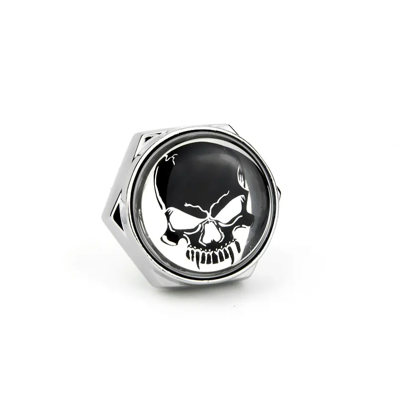 4 шт. автомобильные наклейки смешные эмблема череп номерного знака автомобиля