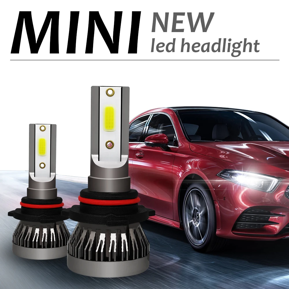 

New 2PC Car Led Headlights H1 H7 H11/H9/H8 9005/HB3/H10 9006/HB4 H4/HB2/9003 9012 For Mini1 Led Headlight 36W 6000K 6000LM COB