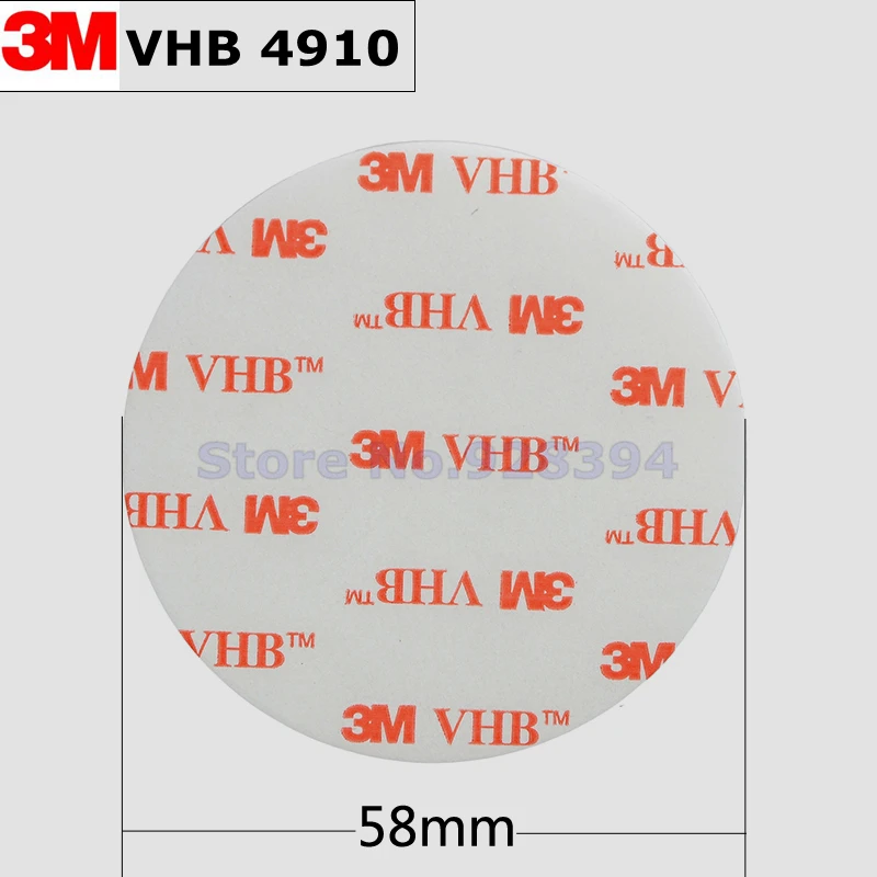 

10 шт./лот 3M VHB 4910 сверхмощная Двухсторонняя клейкая акриловая пенная лента прозрачная 58 мм x 1 мм круглая Бесплатная доставка