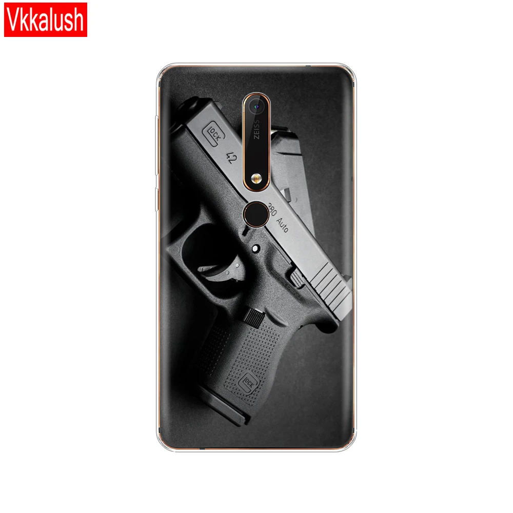 80060 Силиконовый чехол-накладка для Nokia 6, 6,1, 7 Plus, 8, 9, Nokia 6, 2018X5X6, чехол из мягкого ТПУ для задней панели телефона, защитный чехол-бампер - Цвет: 80060