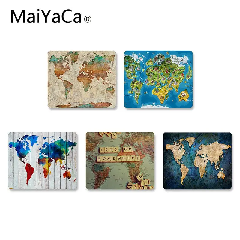 MaiYaCa World Map Travel Just Go small Gaming MousePads desk mat Keyboards Mat anime Mousepad for boyfriend Gift pad | Компьютеры и