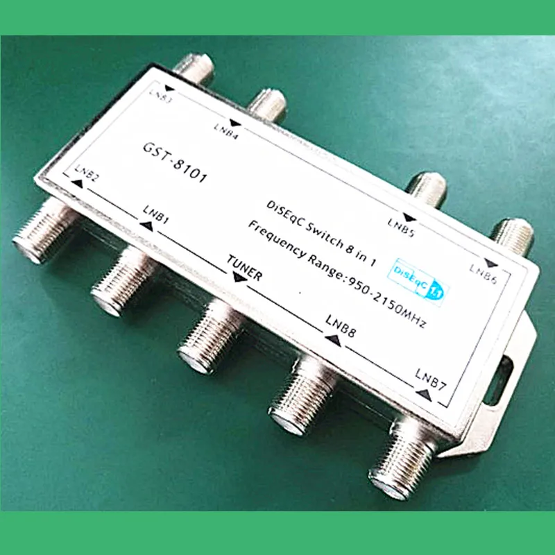 China Manufacturer- Diseqc Switch 8-in-1out Satellite FAT TV Accessory, DiSEqC1.1 Control