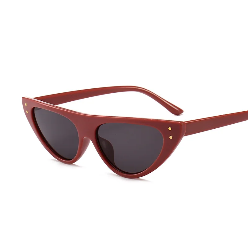 Модные трендовые женские солнцезащитные очки кошачий глаз брендовые