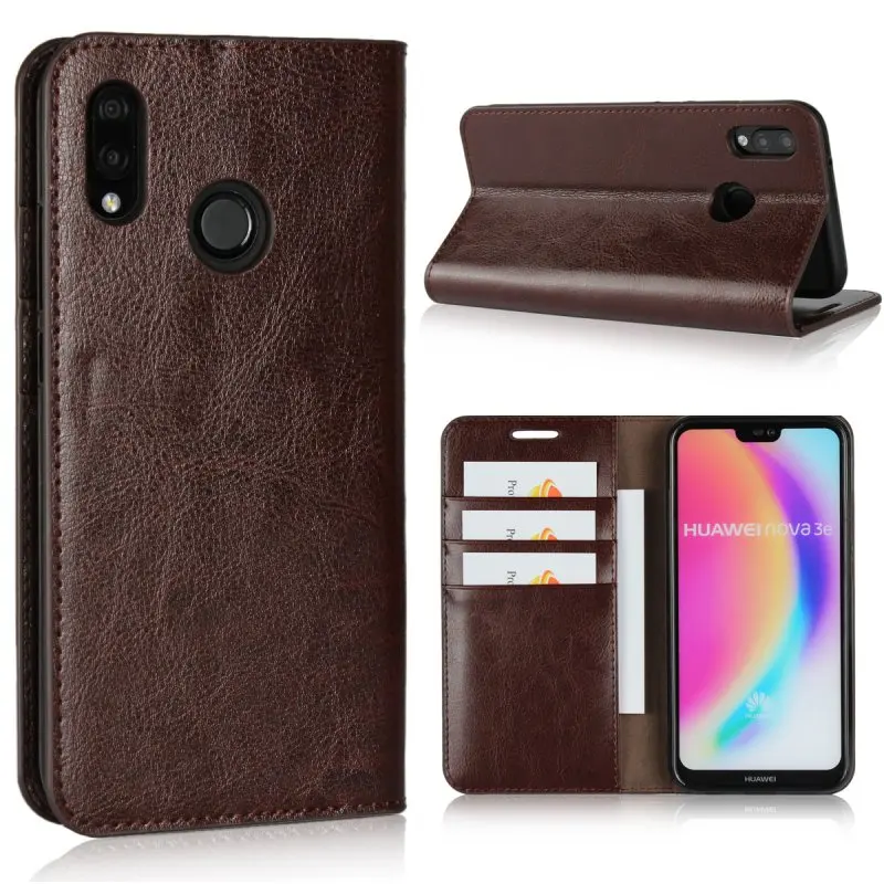 Dark Brown Роскошный чехол-бумажник для Xiaomi Redmi Note 5, глобальная версия, чехол из натуральной кожи для Redmi Note5 Pro, откидная сумка, Capinha Etui Coque - Цвет: Dark Brown
