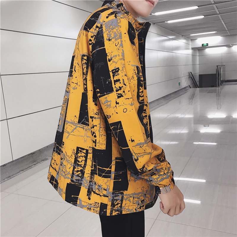 2018 autumn new style Thin section and Stand-up collar men's jacket The letter picture Recreational | Мужская одежда