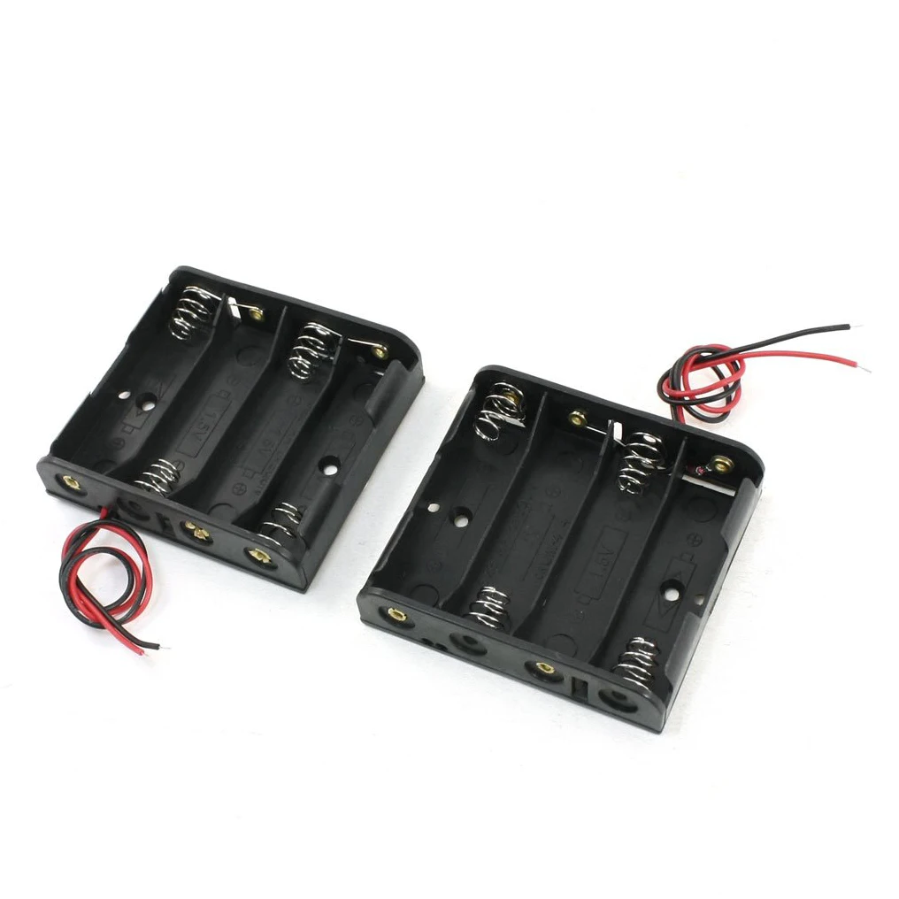 HFES Новый 2 шт Черный 4x1 5 V AA держатель батареи Чехол для хранения коробка w