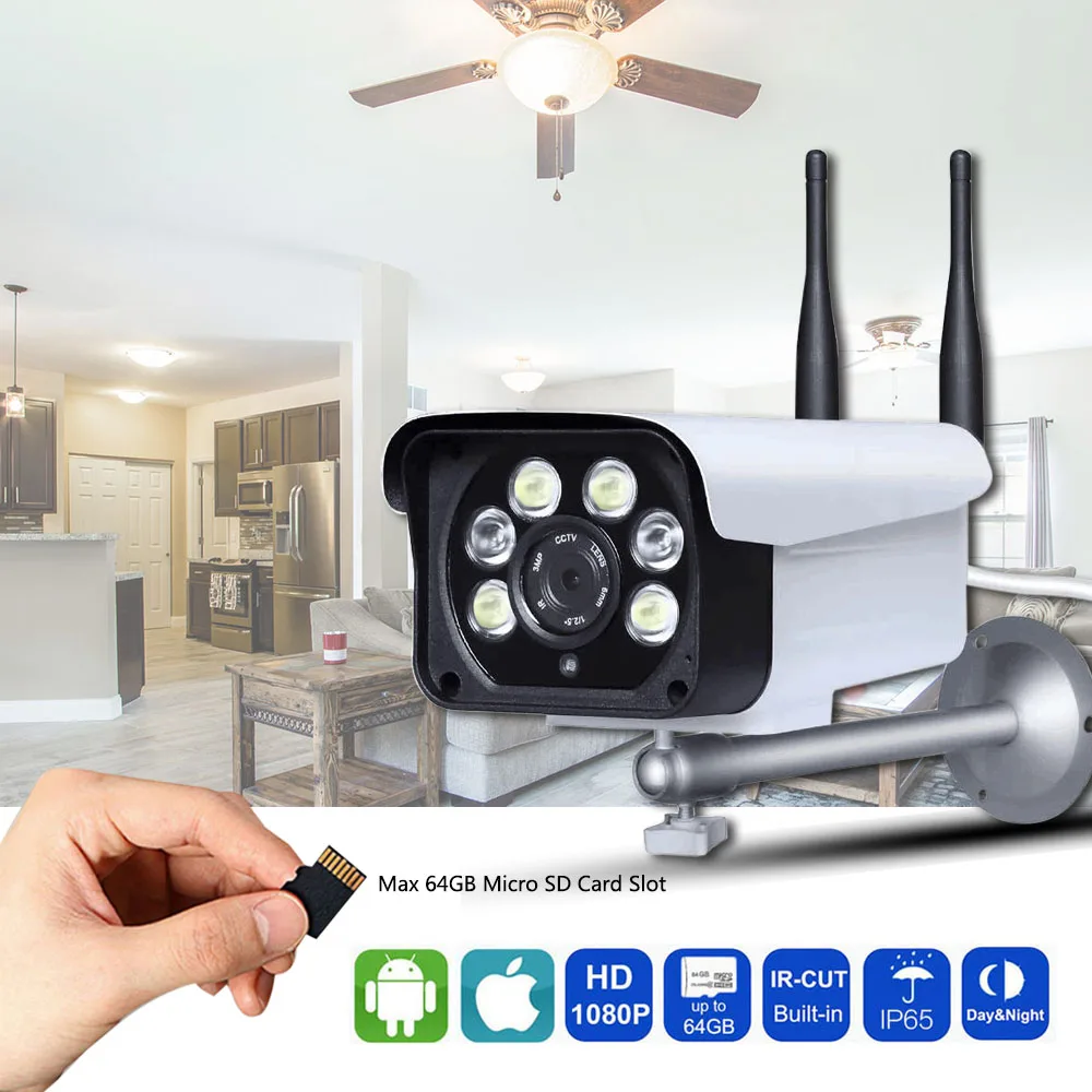 1080P IP Камера на открытом воздухе Wi Fi 5X зум 2 7 мм 13 5 фиксированные линзы с разъемом