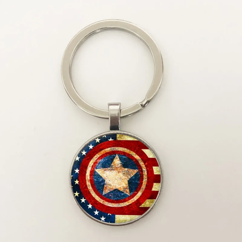GDRGYB Hot! 2019 New Batman Superman For Men Three Color Round Glass Key buckle Collier Hero Charm Jewelry Gift | Украшения и