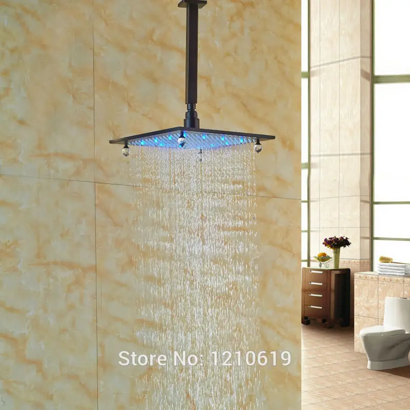 Новый масло втирают Бронзовый Кристалл душевая головка 10 &quotсветодиодное