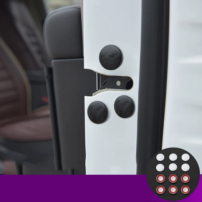 Автомобильный Стайлинг анти-ржавчины углеродного волокна 12 шт. двери стопорный