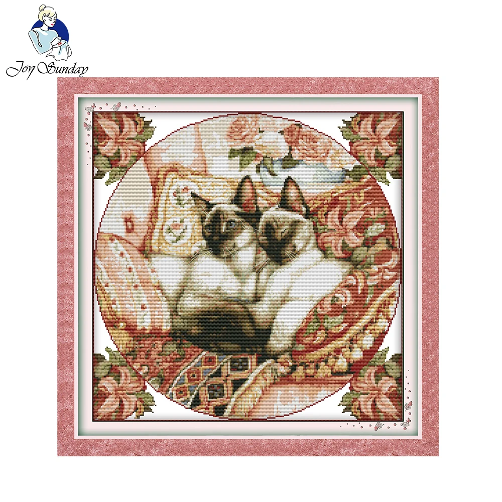

Joy Sunday узоры вышивка крестиком животных для 14ct and11ct холст с принтом