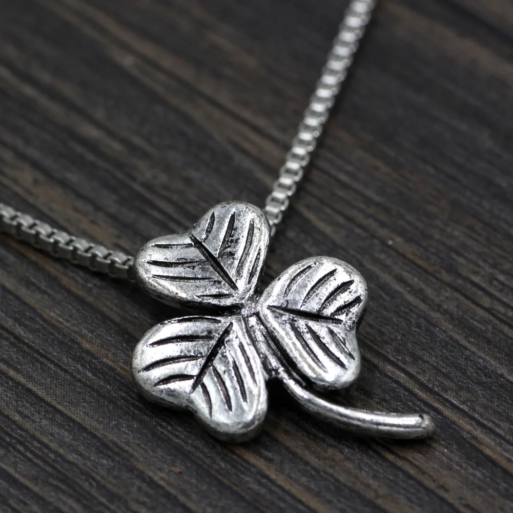 Ожерелье с подвеской в виде клевера из сплава|necklace leaf|clover pendantclover necklace |