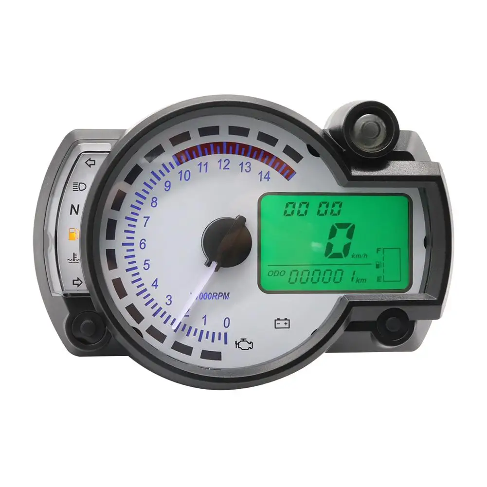 Универсальный мотоцикл цифровой инструмент Спидометр Одометр Techometer Регулируемая панель 7 цветов дисплей ЖК-индикатор R20