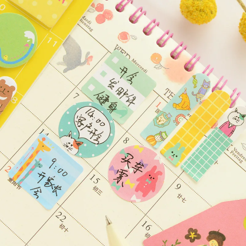 

New Arrival Animals Party Memo Pad N Times Sticky Notes Memo Notepad Bookmark Gift Stationery office & school supplies