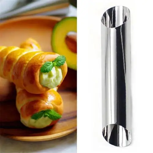 Brand New Style Stainless Steel Non Stick Danish Bread Baking Decor Cannoli Croissant Mold Tools Tubes 12pcs | Дом и сад