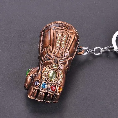 Шампанское 10 шт. металлический Marvel Мстители Капитан Америка брелок со щитом человек паук Железный человек Маска брелок игрушки Халк брелоки "Бэтмен" ключ подарок - Цвет: Шампанское