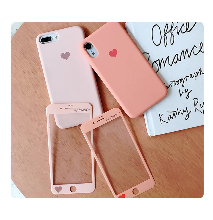 Жидкий силиконовый чехол для iPhone XS Max + закаленное стекло Передняя пленка X XR 7 8 6s