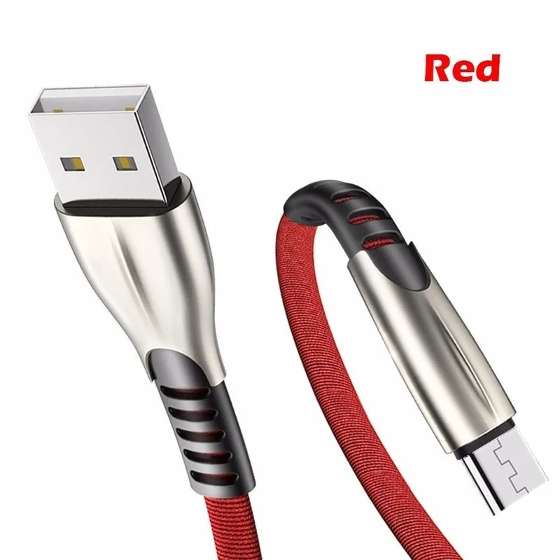 Микро USB кабель для быстрой зарядки USB кабель синхронизации данных Шнур для samsung huawei Xiaomi Andriod Microusb Кабели мобильных телефонов iPhone 0,5/1/2/3 м - Цвет: Red For Micro