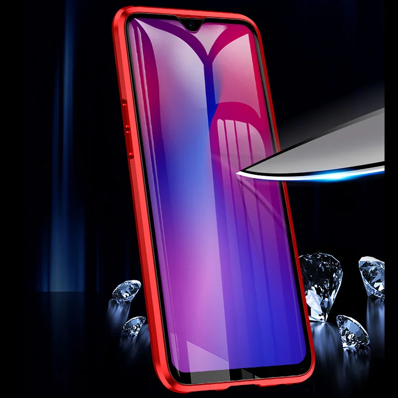 Двухсторонний чехол из закаленного стекла для OPPO R17 Pro 360 поглощающий