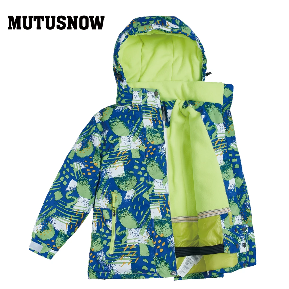 MUTUSNOW/детская Лыжная куртка зимний детский ветрозащитный водонепроницаемый