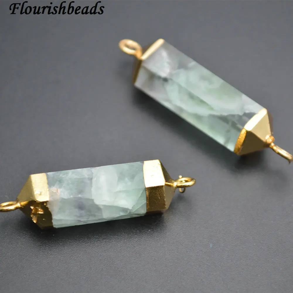 

Цилиндр из натурального флюорита, две петли, кулон в форме камня, ювелирные изделия с петлями, ювелирные аксессуары