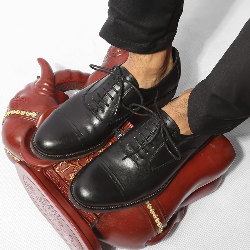 

New arrival fashion british style business casual leather shoes men lace up genuine leather oxfords formal groom wedding shoes