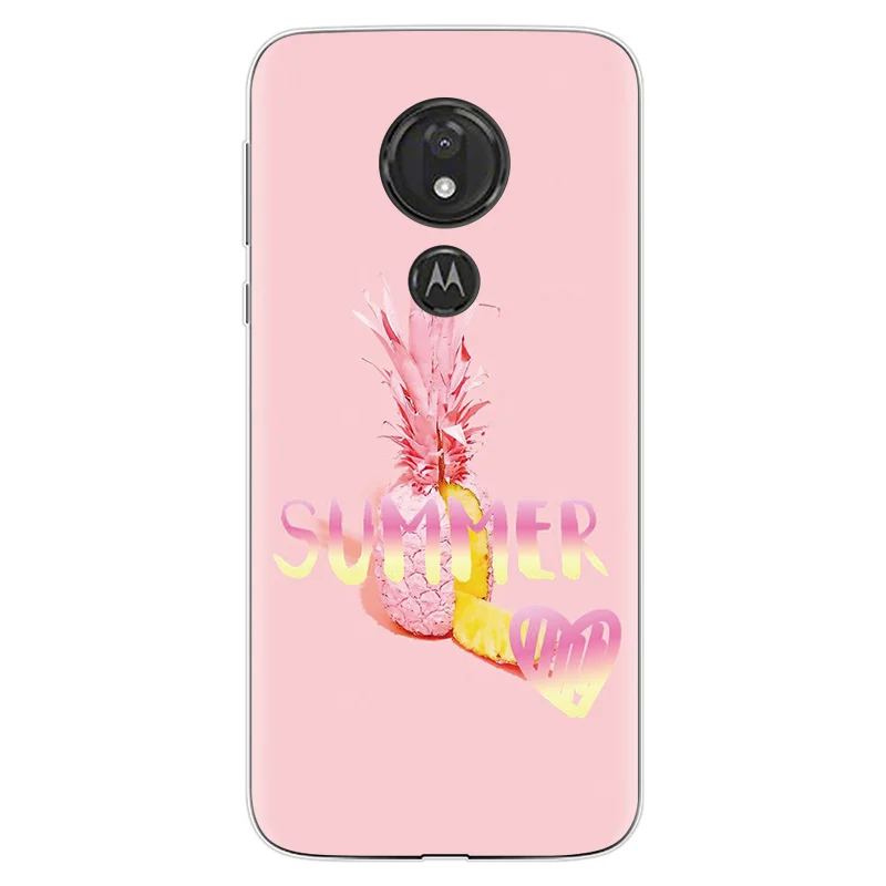 fblsum Чехол с летними листьями для Motorola Moto G6 Z2 Z3 G4 G7 E5 Play EU Go E4 G5S Plus One Мягкий силиконовый чехол из ТПУ с фламинго - Цвет: fblsum