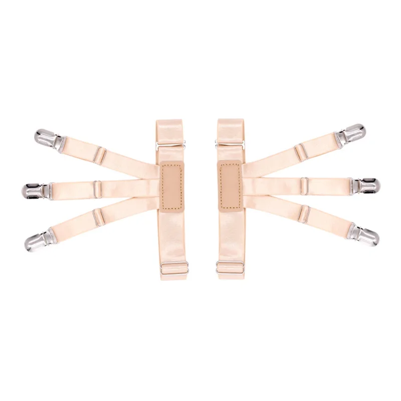 New Shirt Stays Holder Gentleman Leg Suspenders Braces Skin color Elastic Uniform Business strap Garters 1pair MR1136 | Аксессуары для