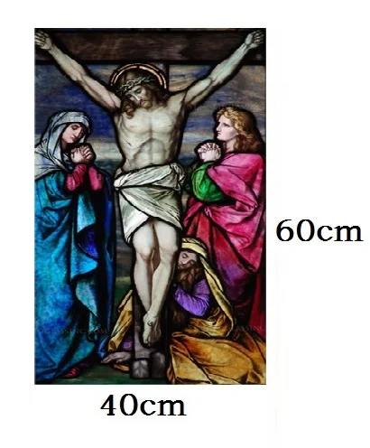 004 40cm by 60cm На заказ оконная пленка Европейская многоцветная Ретро статическая пленка Иисус церковь индивидуальный гардероб дверь стекло цветная пленка матовая - Цвет: 004 40cm by 60cm