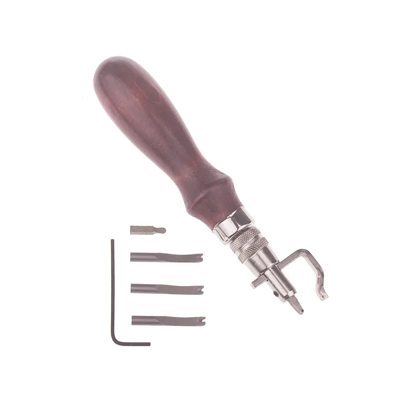 

DIY Leather Craft Tool Set Edge Stitching Groover Crease Leather Tools Costura Herramientas Para Cuero Sewing Accessory