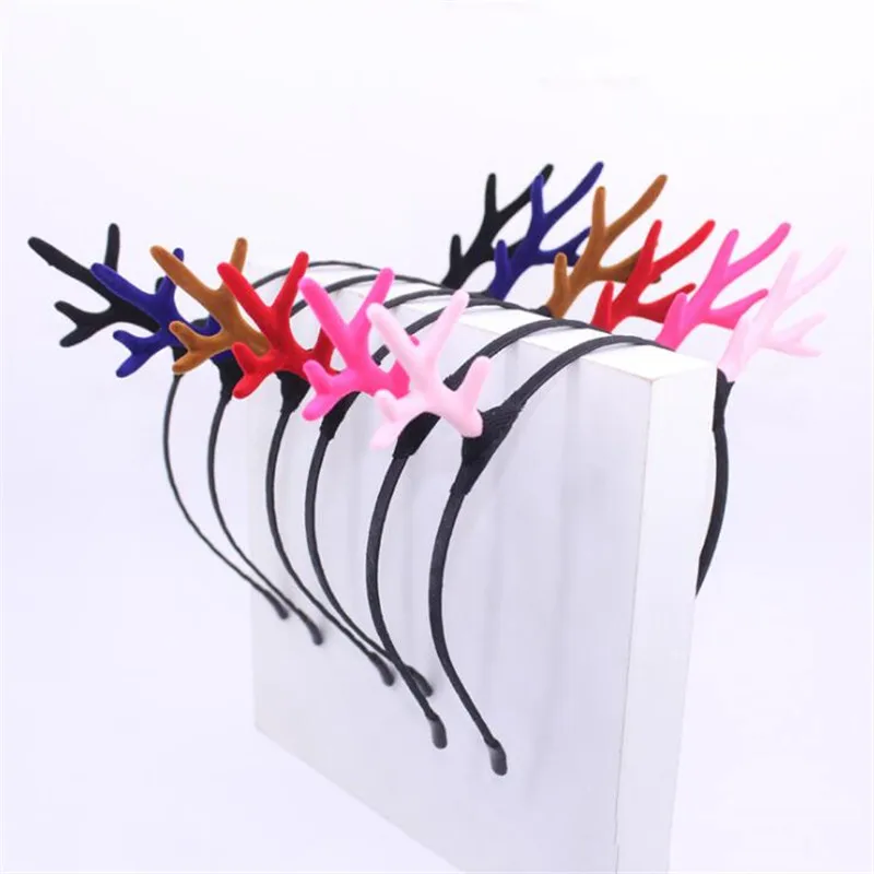 

WYNLZQ 12Pcs/Lot Reindeer Antlers Headband Deer Horn Hair Band Kids Adults Hair Accessories Birthday Party Favor Christmas Gifts