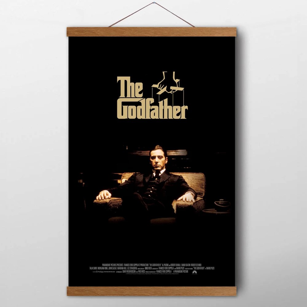 The Godfather Part II Wll художественные плакаты и принты Al Pacino Картина на холсте из массива