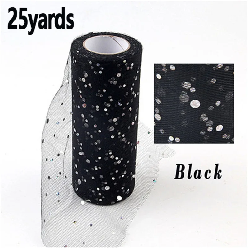 Блестящий тюль с блестками