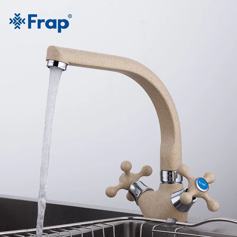 Кран для кухонной мойки Frap F5408 поворот на 360 градусов разные цвета|Смесители