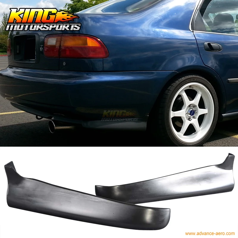 Спойлер для заднего бампера подходит Honda Civic 92-95 2 4Dr PU 2Pc Valance Spats | Автомобили и
