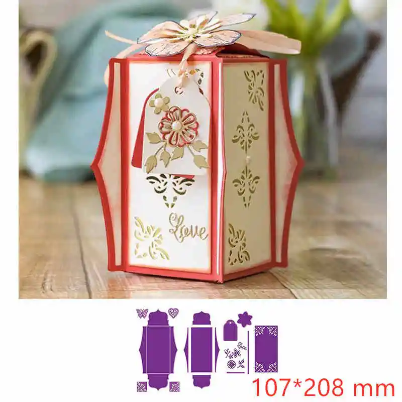 Picture 9 3D элементы подарочной коробки и некоторые отдельные части металлические режущие штампы для скрапбукинга и открыток «сделай сам» для изготовления декоративных поделок Новинка - Цвет: Picture 9