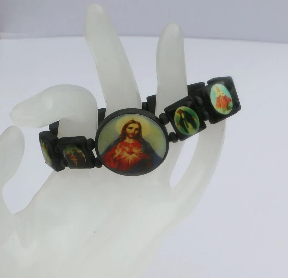 2 шт Новый христианский молитва деревянный очаровательный Saints Religion браслет четки