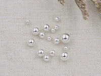 solid sterling 925 silver bead20pcslot 3mm 4mm 5mm 6mmtiny sterling silver ball sphere silver beadsglobe no hole hollow beads