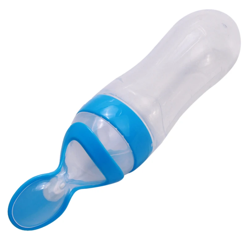 Baby Feeding Bottle With Spoon Food Supplement Rice Cereal Squeeze Kids Accessories | Мать и ребенок