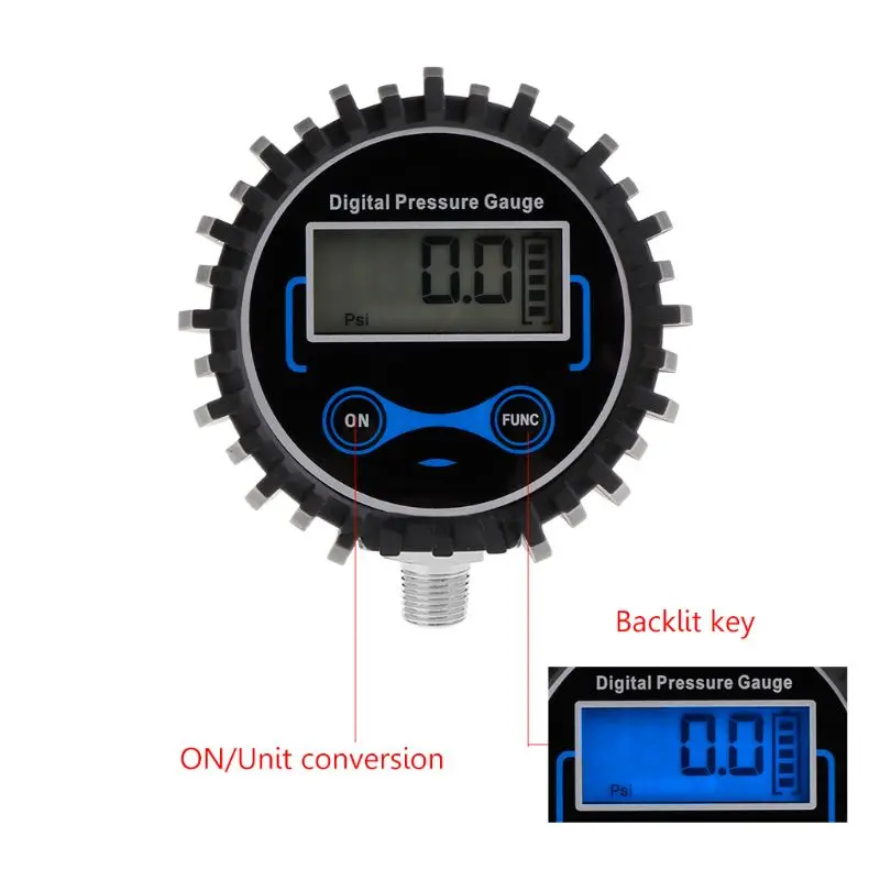 1/8 NPT Car PSI Meter Tyre Pressure Tester 0-200PSI for Tires Compactof Cars/Trucks/Motorcycles/Bikes Easy to Use - купить по