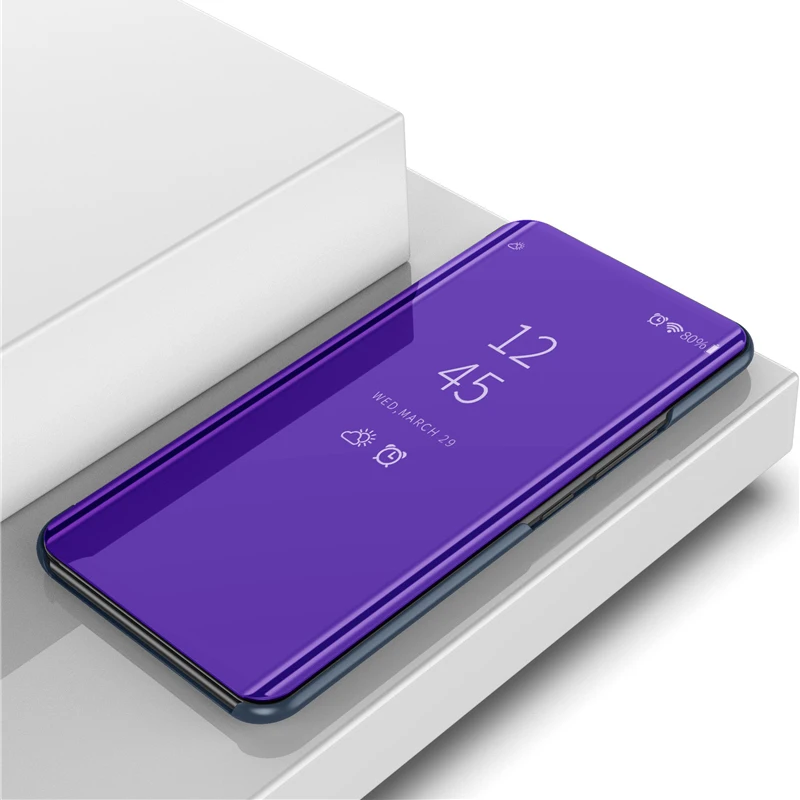 Прозрачный зеркальный флип-чехол VIVOY71 для VIVO Y71 Роскошный чехол из искусственной