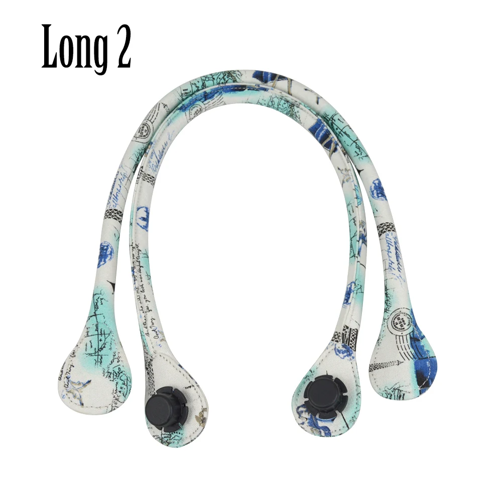 Long 2 TANQU Короткие Длинные Круглый Холщовый ткани ручка для Obag Classic Mini O Мешок Для женщин сумка через плечо; сумка - Цвет: Long 2