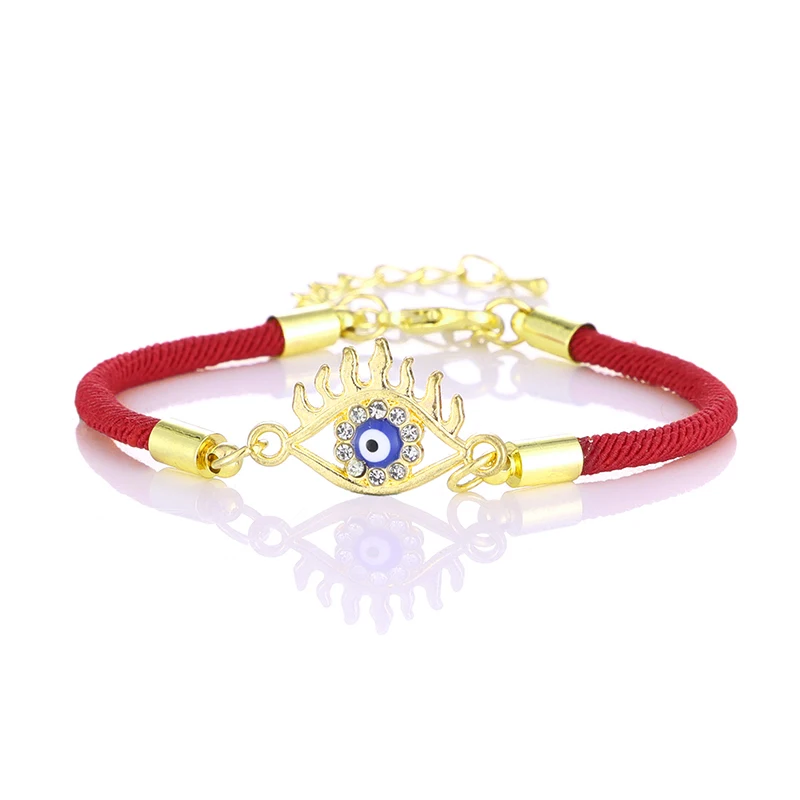 Classic lucky red rope blue evil eye charm bracelet adjustable female summer popular gift jewelry wholesale | Украшения и