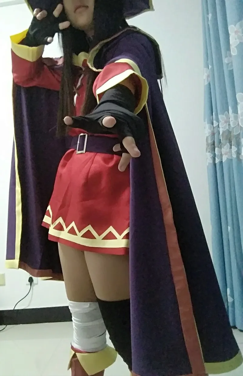 KonoSuba Megumin; карнавальный костюм; нарядное платье ведьмы; Карнавальный костюм для Хэллоуина вечерние костюмы для косплея; Одежда для взрослых