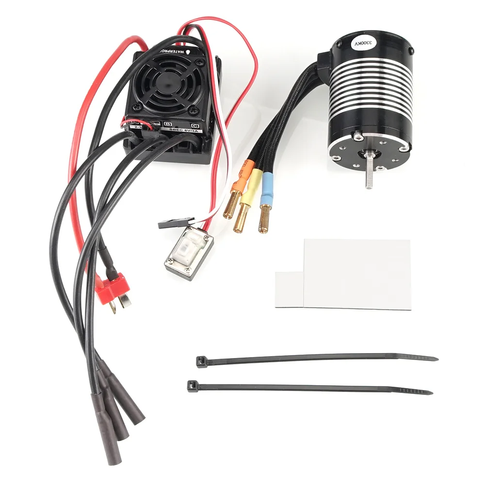 60A ESC 3300KV motor Водонепроницаемый B3650 4300KV 3300KV бесщеточный двигатель 60A ESC металлический сервопривод в сборе Набор для WLtoys 12428 A959-B качество RC автозапчасти - Цвет: 60A ESC 3300KV motor