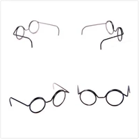 2pcs top selling fashion round frame lensless retro cool doll glasses for bjd doll 16 30cm doll accessories