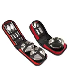 Открытый нержавеющая сталь сумка для посуды переносной складной стол для пикника посылка барбекю для пикника набор посуды для путешествий расходные материалы