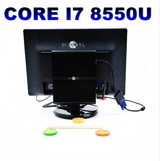 Мини компьютер Intel Core i7 8550U четыре ядра без вентилятора Windows 10 pro Linux Ubuntu Wi Fi HDMI