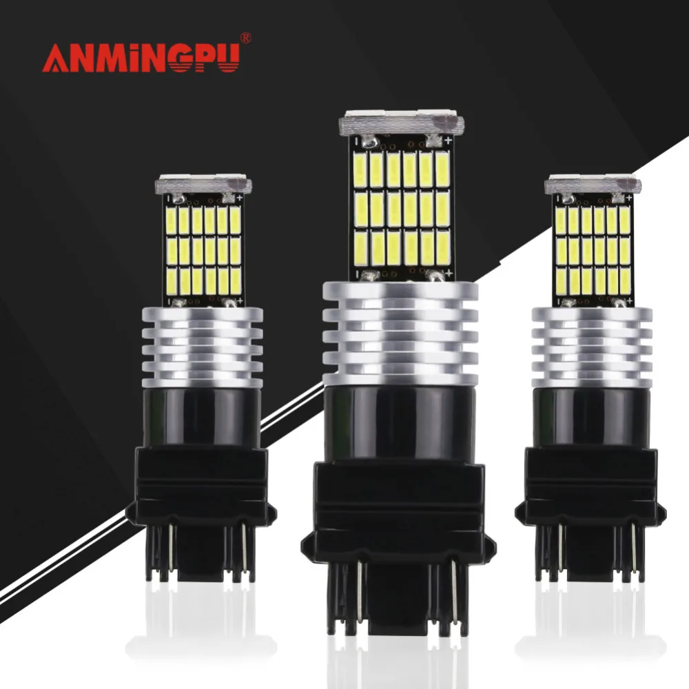 ANMINGPU 2x сигнальная лампа T25 Светодиодная 3156 3157 Led Canbus без ошибок P27W P27/7 W
