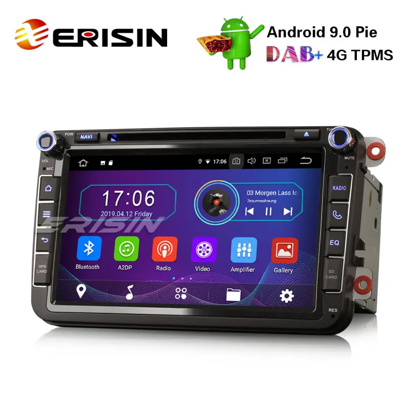 Erisin ES4985V " Android 9,0 автомобильный стерео DAB+ gps для Passat гольф Tiguan Polo T5 Touran
